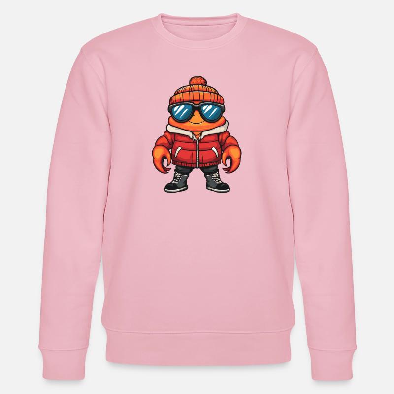 Krebs Krabbe Winter Comic - Stanley/Stella Unisex Bio-Sweatshirt CHANGER  - Hellrosa