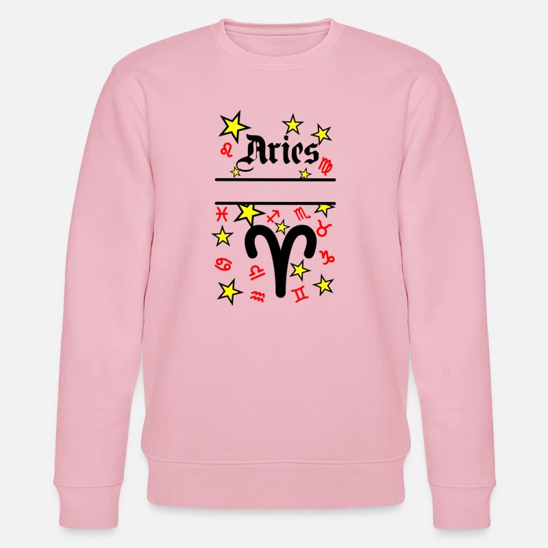 Widder Sternzeichen Widder - Stanley/Stella Unisex Bio-Sweatshirt CHANGER  - Hellrosa