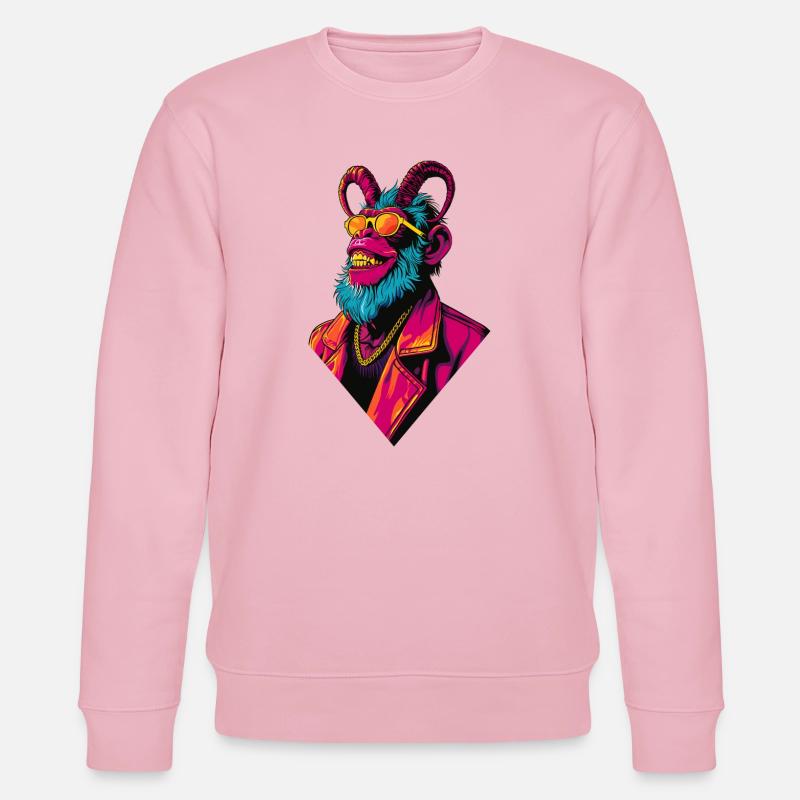 Devil Monkey - Stanley/Stella Unisex Bio-Sweatshirt CHANGER  - Hellrosa