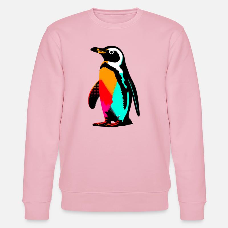 Pinguin - Stanley/Stella Unisex Bio-Sweatshirt CHANGER  - Hellrosa