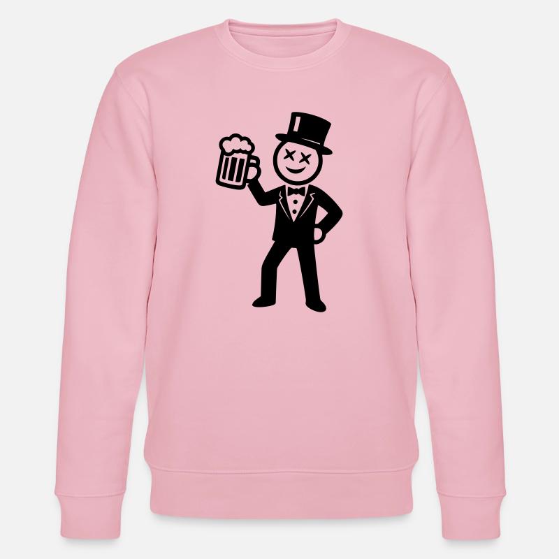 Bräutigam Junggesellenabschied Strichmännchen - Stanley/Stella Unisex Bio-Sweatshirt CHANGER  - Hellrosa