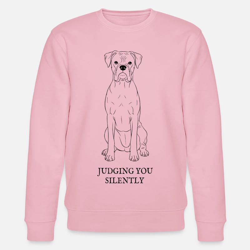 Boxer Judgmental Dog Design - Sweat bio CHANGER Stanley/Stella Unisexe - rose pâle