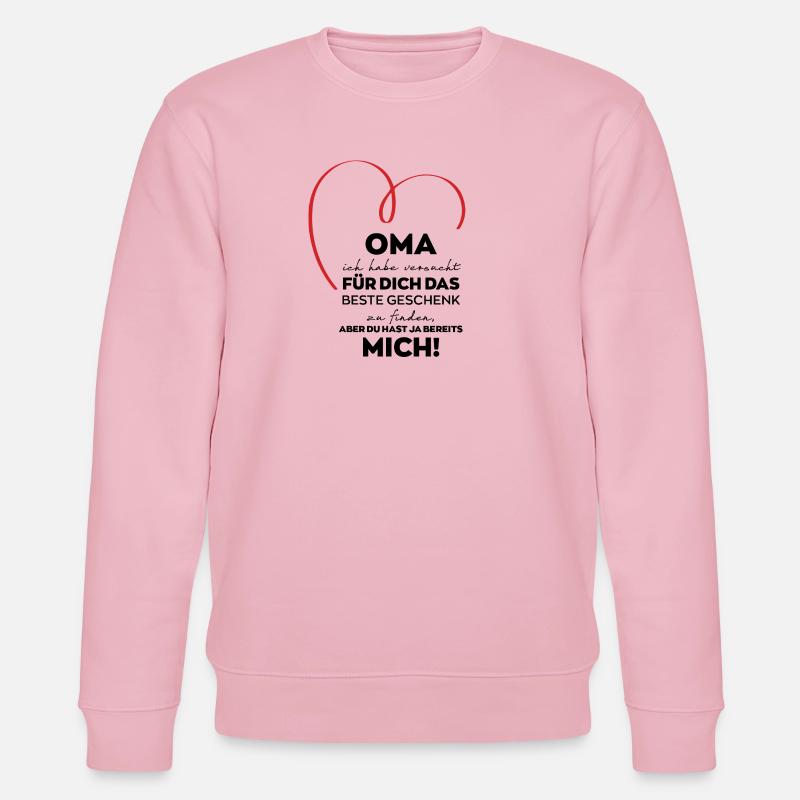 Oma Großmutter lustiges Geschenk - Stanley/Stella Unisex Bio-Sweatshirt CHANGER  - Hellrosa