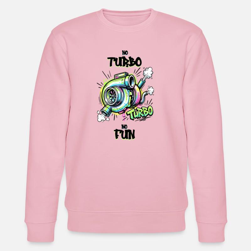 Pas de turbo, pas de plaisir. - Sweat bio CHANGER Stanley/Stella Unisexe - rose pâle