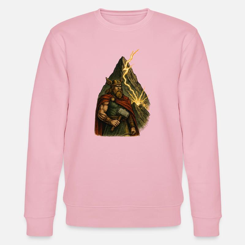 Nordischer Heldenhammer Thor - Stanley/Stella Unisex Bio-Sweatshirt CHANGER  - Hellrosa