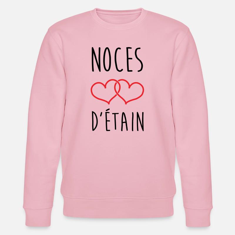 Zinnhochzeit 10 Jahre Hochzeit - Stanley/Stella Unisex Bio-Sweatshirt CHANGER  - Hellrosa