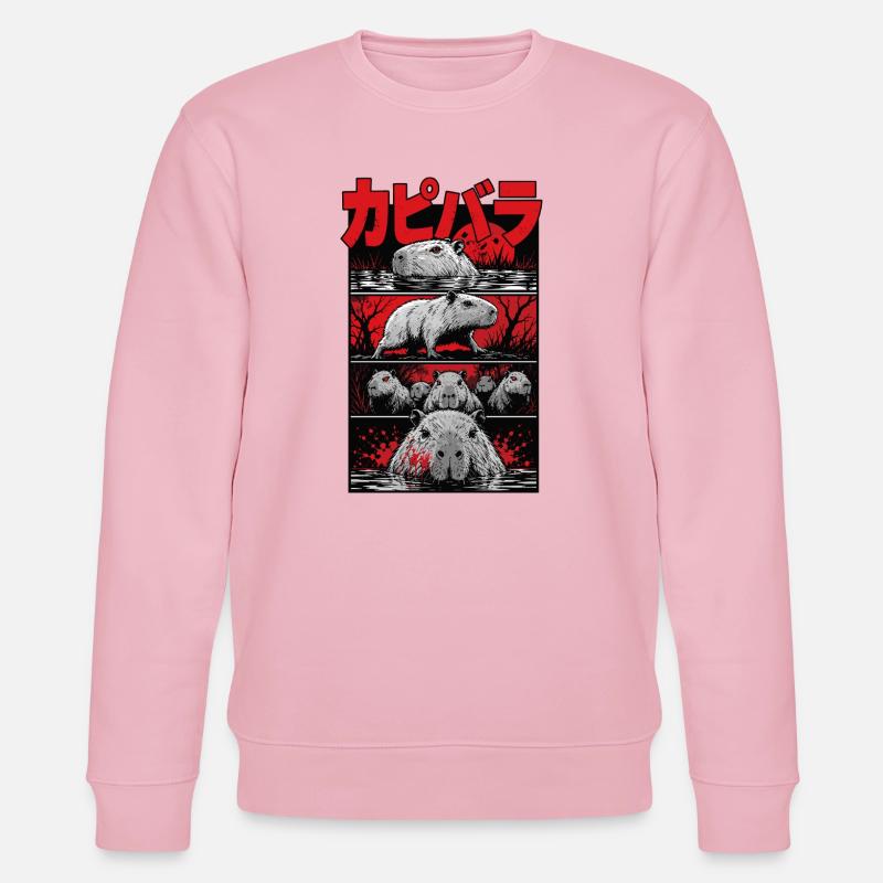 Blutsee Capybara Horror - Stanley/Stella Unisex Bio-Sweatshirt CHANGER - Hellrosa