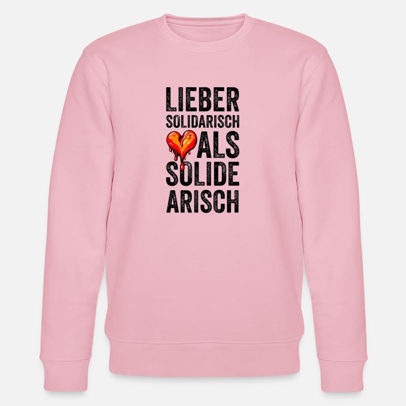 LIEBER SOLIDARISCH - Stanley/Stella Unisex Bio-Sweatshirt CHANGER  - Hellrosa