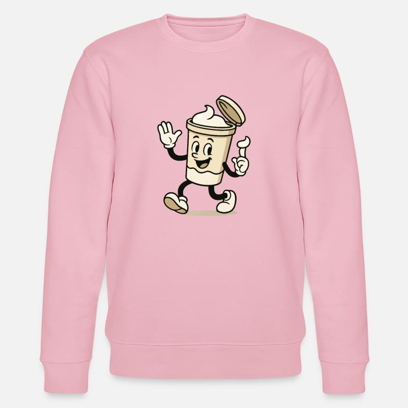 Cream Mug Comic - Stanley/Stella CHANGER Unisex Organic Sweatshirt - cotton pink