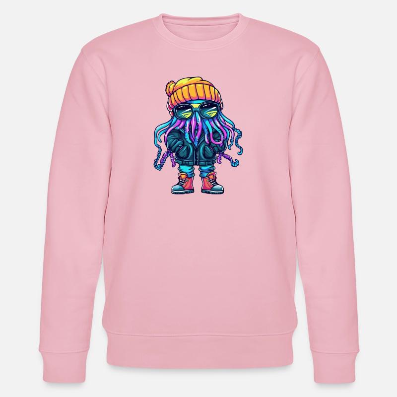 Qualle Winter Comic - Stanley/Stella Unisex Bio-Sweatshirt CHANGER  - Hellrosa