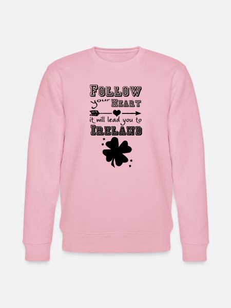 Ireland Heart - Stanley/Stella CHANGER Unisex Organic Sweatshirt - cotton pink