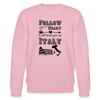 Heart leads you to Italy Italien Geschenk - Stanley/Stella Unisex Bio-Sweatshirt CHANGER  - Hellrosa - Vorne - Jaron (178cm) & Liana (172cm)