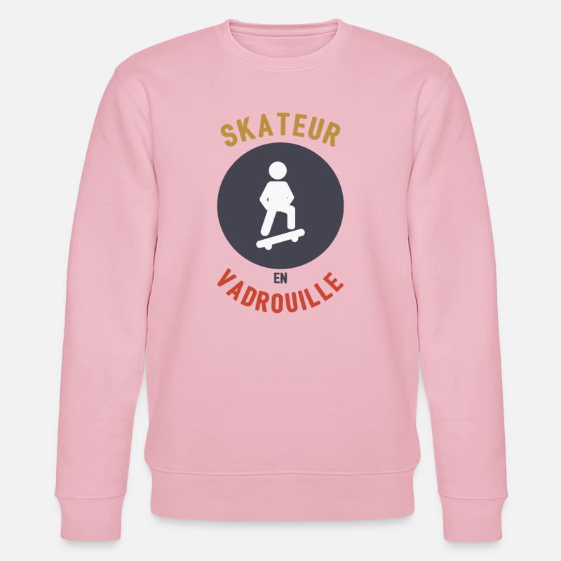 Skateboarder im Mopp - Stanley/Stella Unisex Bio-Sweatshirt CHANGER  - Hellrosa