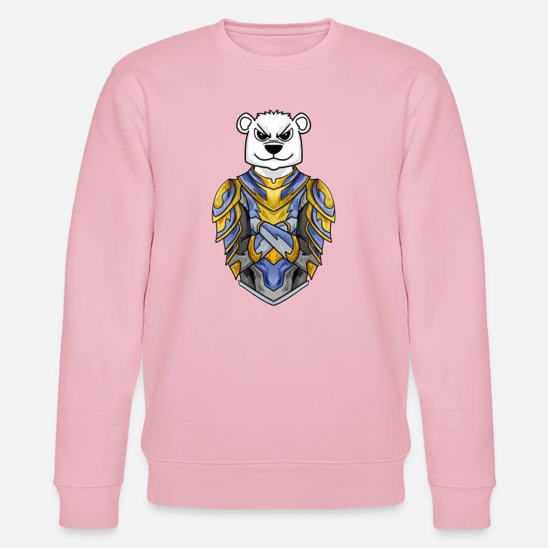 Ritter Eisbär cool Bär Polarbär - Stanley/Stella Unisex Bio-Sweatshirt CHANGER  - Hellrosa