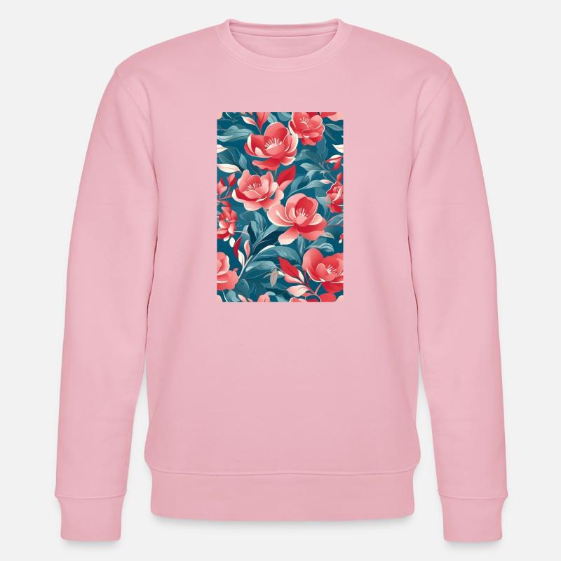 Wunderschöne Blumen - Stanley/Stella Unisex Bio-Sweatshirt CHANGER  - Hellrosa