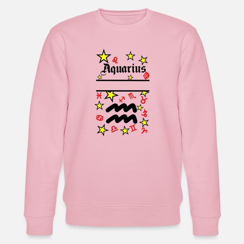 Wassermann Wassermann Sternzeichen - Stanley/Stella Unisex Bio-Sweatshirt CHANGER  - Hellrosa