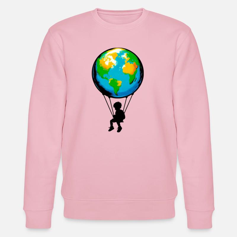 Planet Erde - Stanley/Stella Unisex Bio-Sweatshirt CHANGER  - Hellrosa