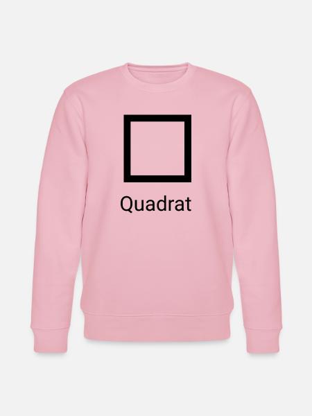 LiGu Design - Quadrat - mit Schrift  - Stanley/Stella Unisex Bio-Sweatshirt CHANGER  - Hellrosa