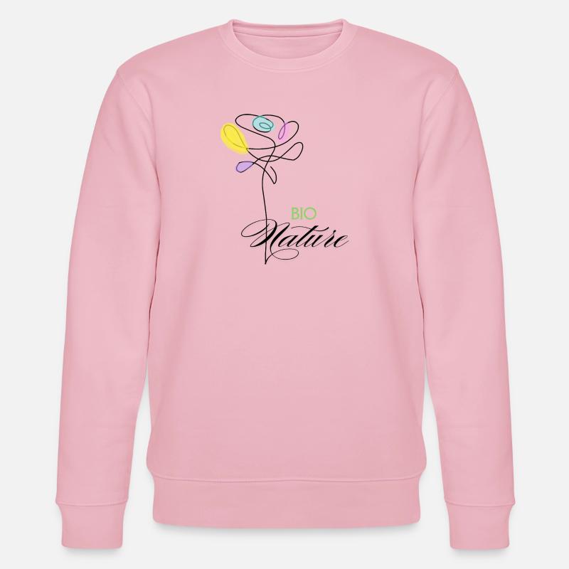 Bunte Bio-Naturblumen - Stanley/Stella Unisex Bio-Sweatshirt CHANGER  - Hellrosa