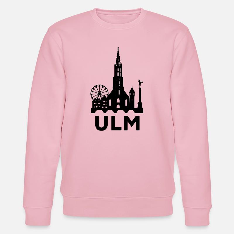 Silhouette d’Ulm - Sweat bio CHANGER Stanley/Stella Unisexe - rose pâle