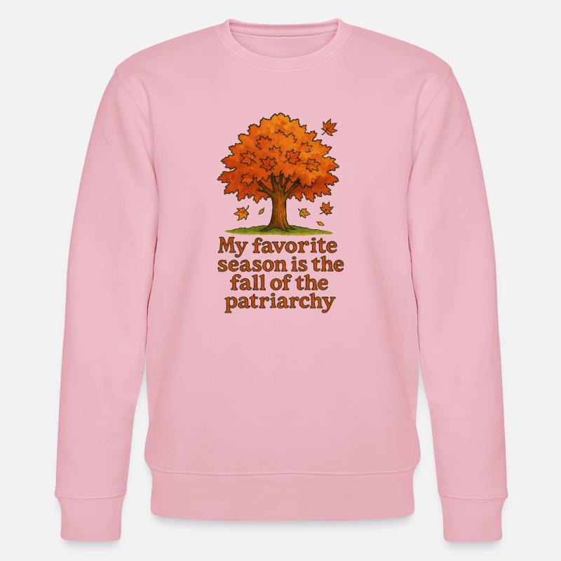 Herbstbaum: Fall des Patriarchats - Stanley/Stella Unisex Bio-Sweatshirt CHANGER  - Hellrosa