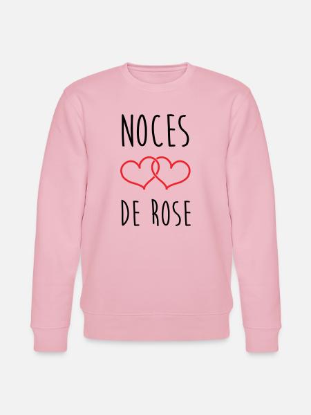 Rose Wedding 17 Years of Marriage - Stanley/Stella CHANGER Unisex Organic Sweatshirt - cotton pink