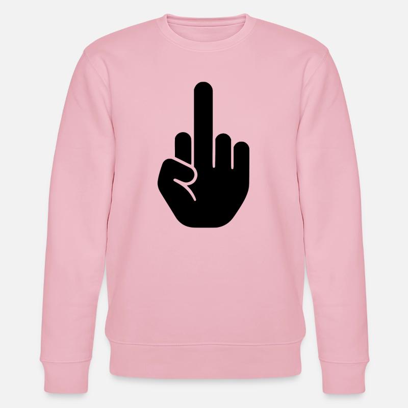 Mittelfinger - Stanley/Stella Unisex Bio-Sweatshirt CHANGER  - Hellrosa