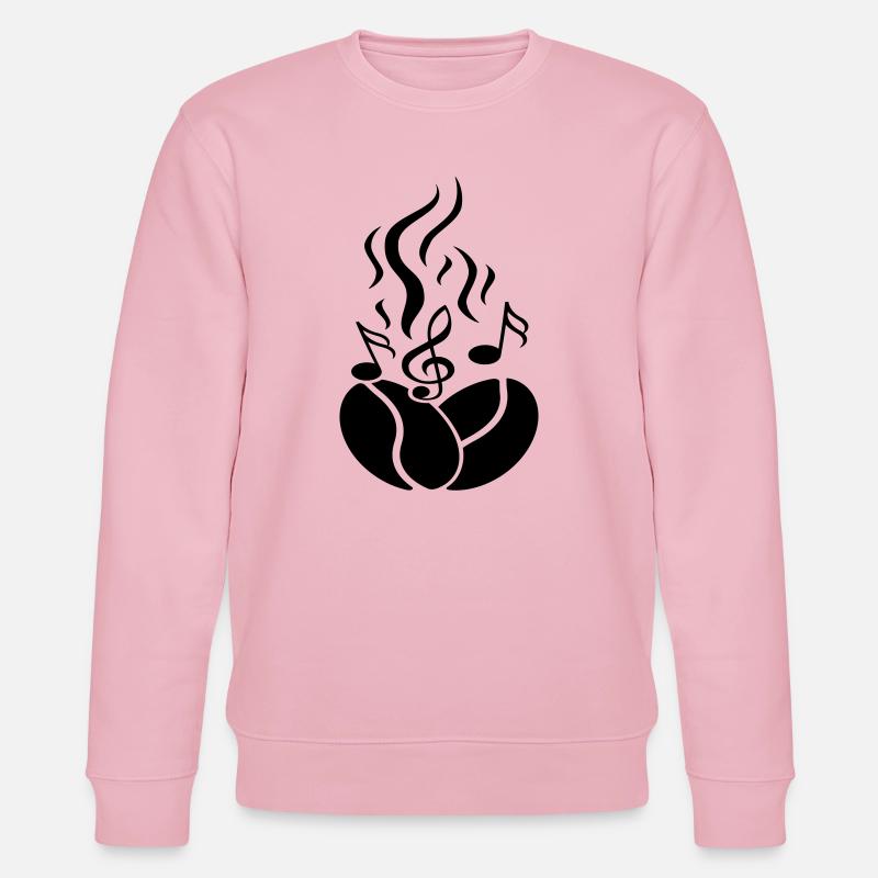 Kaffeebohnen mit Noten - Stanley/Stella Unisex Bio-Sweatshirt CHANGER  - Hellrosa