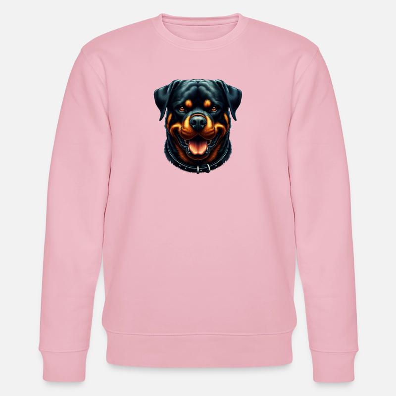 Ein friedlicher Rottweiler - Stanley/Stella Unisex Bio-Sweatshirt CHANGER  - Hellrosa