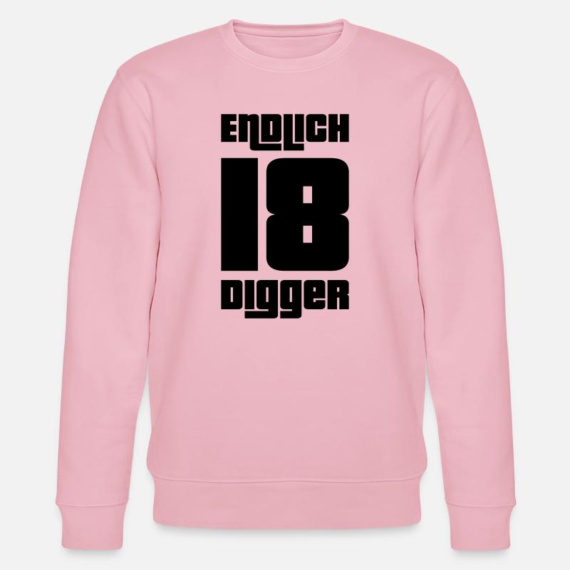 Endlich 18 Digger - Stanley/Stella Unisex Bio-Sweatshirt CHANGER  - Hellrosa