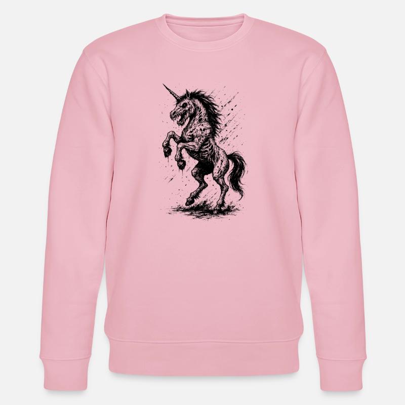 Licorne Crépuscule - Sweat bio CHANGER Stanley/Stella Unisexe - rose pâle