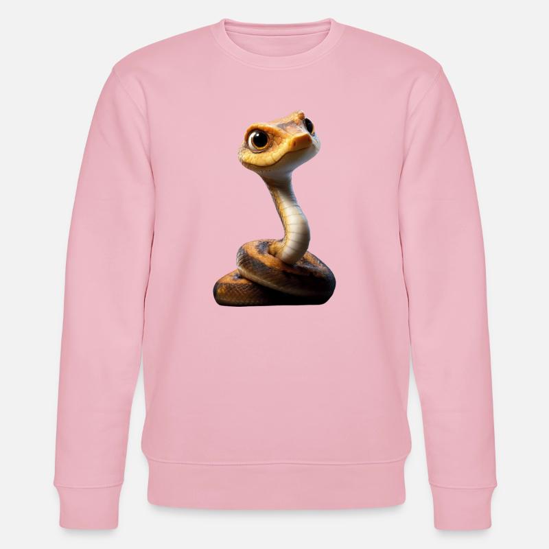 snake, python, cobra, rattlesnake, snakes - Stanley/Stella CHANGER Unisex Organic Sweatshirt - cotton pink