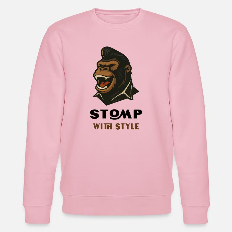 Stomp with Style – Gorilla Edition - Stanley/Stella Unisex Bio-Sweatshirt CHANGER  - Hellrosa