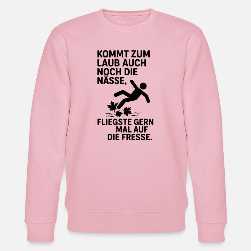 laub nässe herbst spruch - Stanley/Stella Unisex Bio-Sweatshirt CHANGER  - Hellrosa