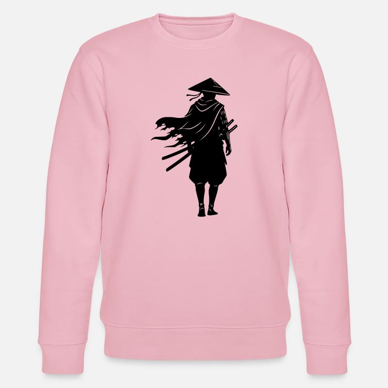 Schatten Krieger Samurai Strohhut - Stanley/Stella Unisex Bio-Sweatshirt CHANGER  - Hellrosa
