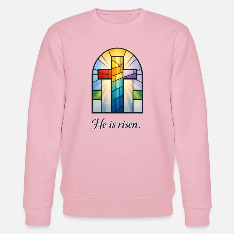 He Is Risen - Stanley/Stella Unisex Bio-Sweatshirt CHANGER  - Hellrosa