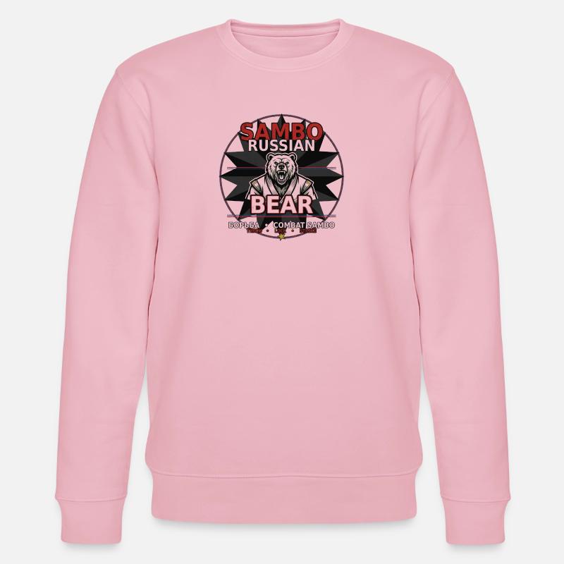 Sambo Bear Russischer Kampfbär - Stanley/Stella Unisex Bio-Sweatshirt CHANGER  - Hellrosa