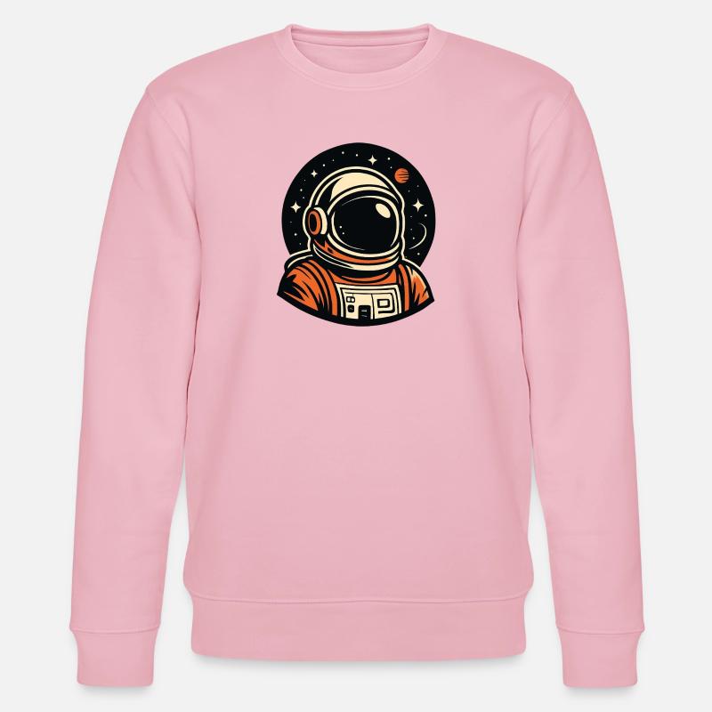 Astronaute orange dans l'espace - Sweat bio CHANGER Stanley/Stella Unisexe - rose pâle