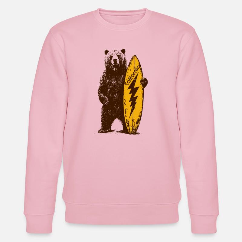 California Surf Bär - Stanley/Stella Unisex Bio-Sweatshirt CHANGER  - Hellrosa