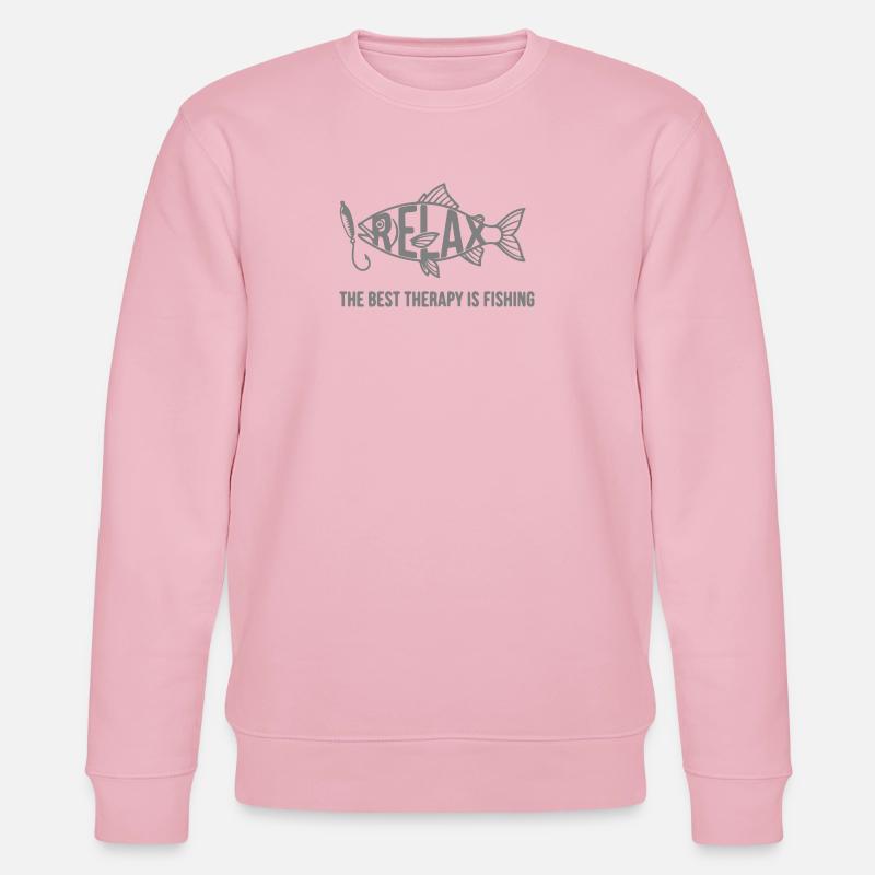 La pêche, c’est une thérapie - Sweat bio CHANGER Stanley/Stella Unisexe - rose pâle