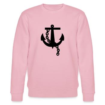 verankern Marine einfache schwarze Rockabilly - Stanley/Stella Unisex Bio-Sweatshirt CHANGER  - Hellrosa - Vorne - Jaron (178cm) & Liana (172cm)