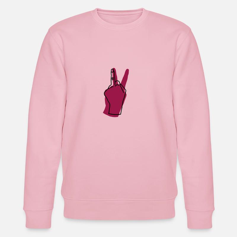 peace wine - Stanley/Stella Unisex Bio-Sweatshirt CHANGER  - Hellrosa