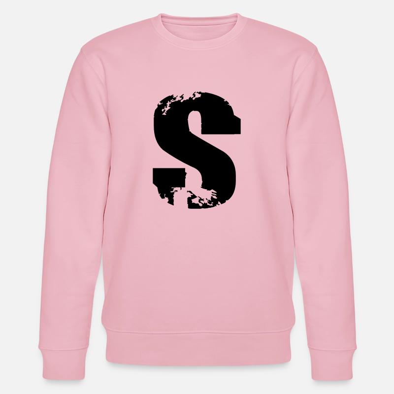 S - Buchstabe - Stanley/Stella Unisex Bio-Sweatshirt CHANGER  - Hellrosa