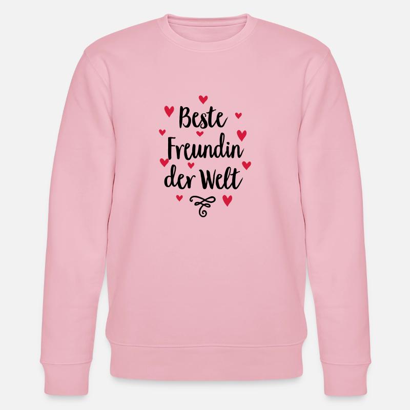 Beste Freundin der Welt - Stanley/Stella Unisex Bio-Sweatshirt CHANGER  - Hellrosa