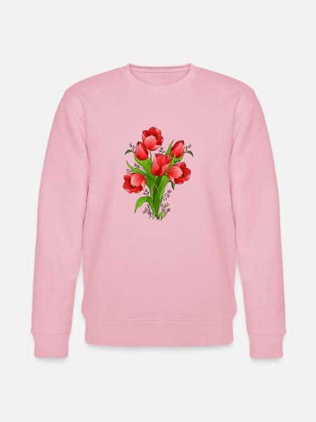 Blumen - Stanley/Stella Unisex Bio-Sweatshirt CHANGER - Hellrosa