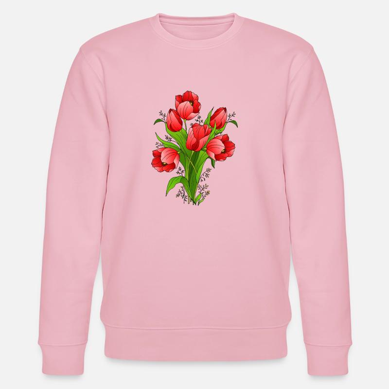 Blumen - Stanley/Stella Unisex Bio-Sweatshirt CHANGER  - Hellrosa