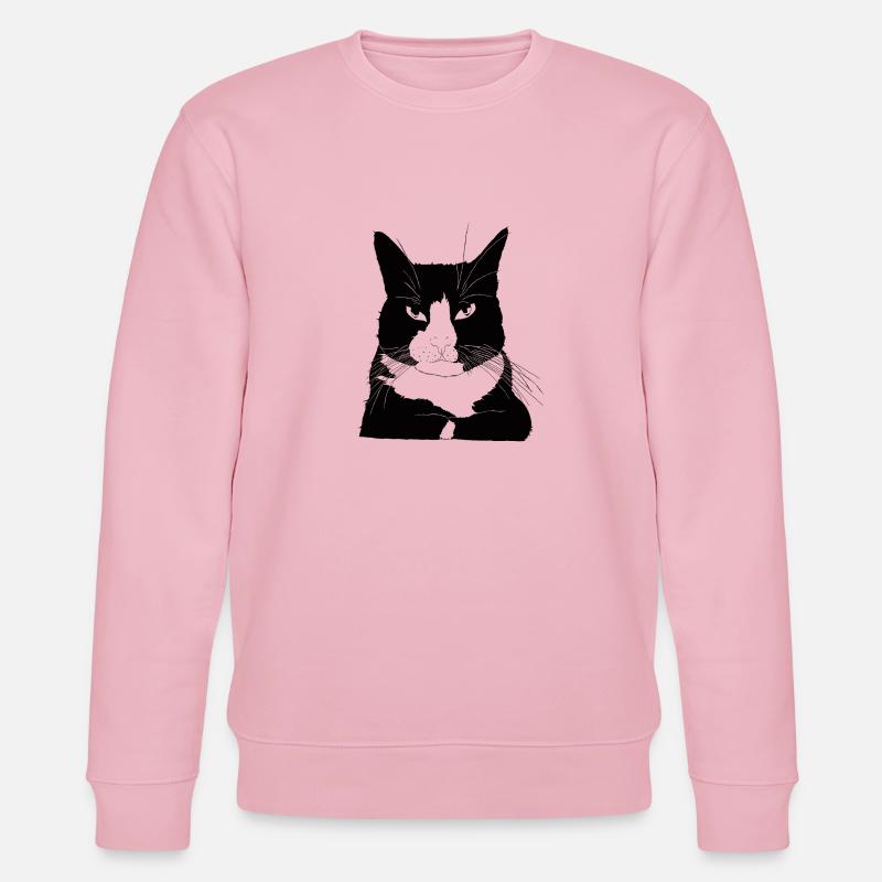 Katze bossy - Stanley/Stella Unisex Bio-Sweatshirt CHANGER  - Hellrosa