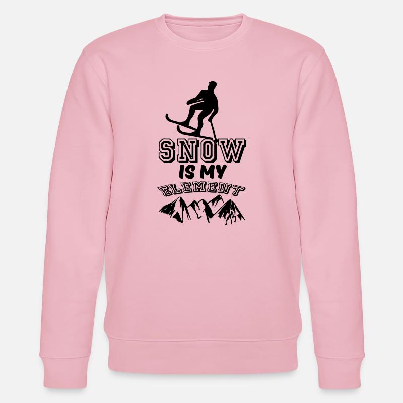 Snow is my Element - Stanley/Stella CHANGER Unisex Organic Sweatshirt - cotton pink