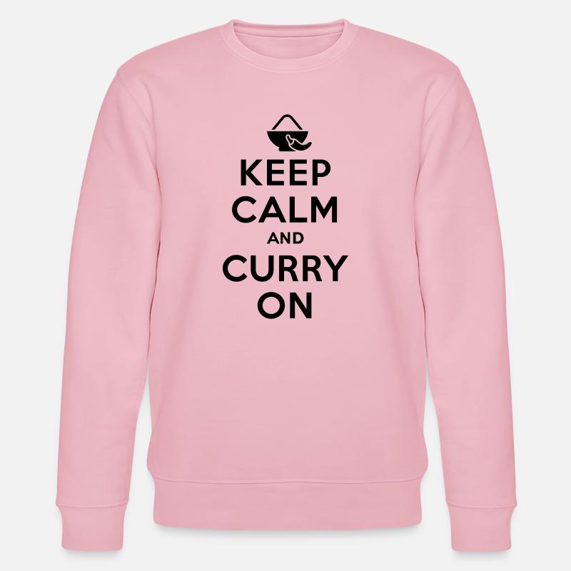 Keep calm and curry on - Sweat bio CHANGER Stanley/Stella Unisexe - rose pâle