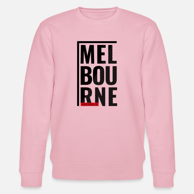 Melbourne Australien Typografie Design - Stanley/Stella Unisex Bio-Sweatshirt CHANGER  - Hellrosa